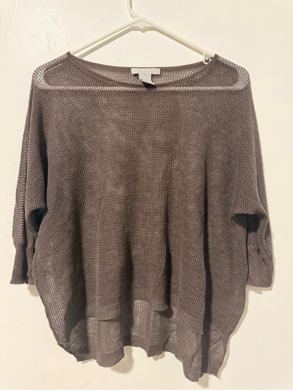 Design History Open Knit Top Size Medium